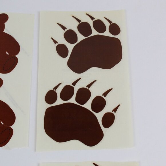 Vintage LOT 1980's Mrs Grossman's Stickers Teddy Bear Paw Print - Picture 5 of 13